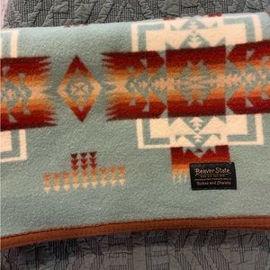 Chief Joseph Crib Blanket in Aqua